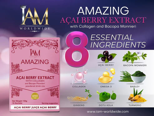 Amazing Acai Berry with Collagen and Bacopa | 10 Sachets | Free Shipping | COD