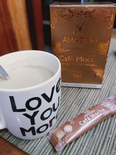 Amazing Coffee Mocha with Barley and Alkaline | 1 Box | 10 Sachets | Free Shipping